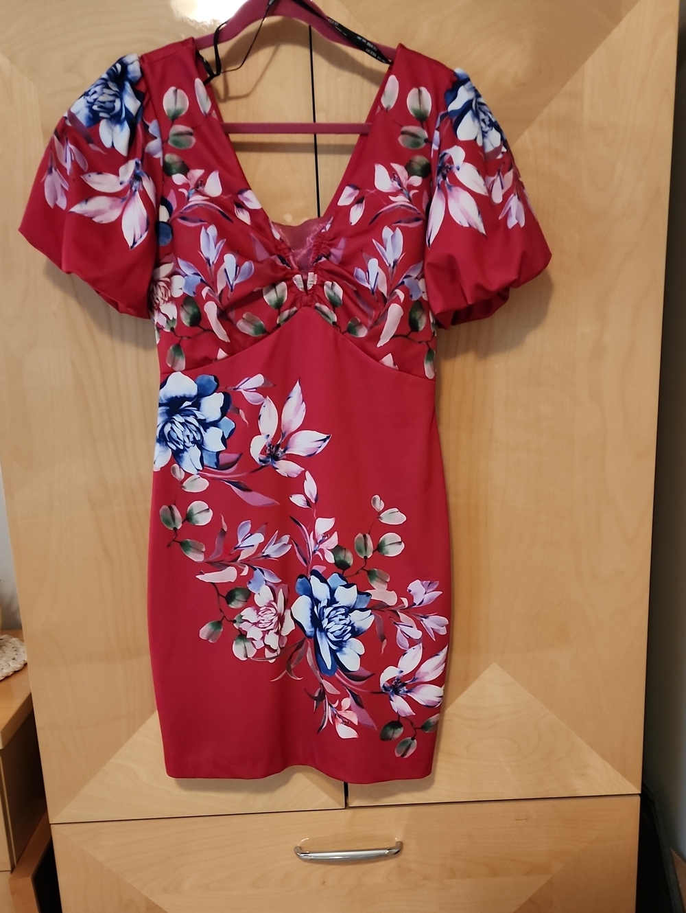 Guess Hot Pink Floral Dress Sz 10